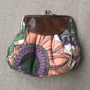 Floral Fabric Coin Purse - Tickled Pink
